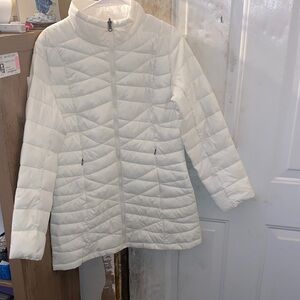 Women's White Quilted Jacket